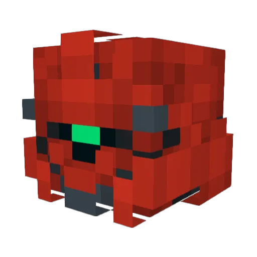 Alchaemic Minecraft avatar head, 3D render