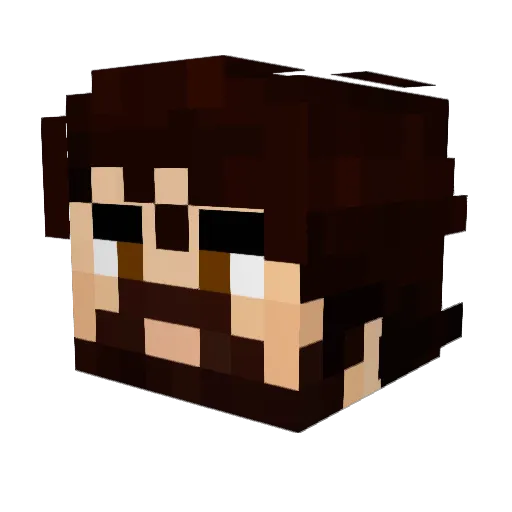 Alchemist_00a Minecraft avatar head, 3D render