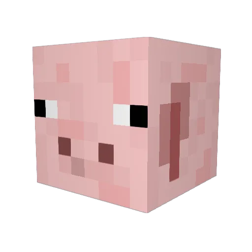 Alchol Minecraft avatar head, 3D render