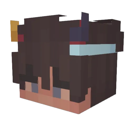 Alchy Minecraft avatar head, 3D render