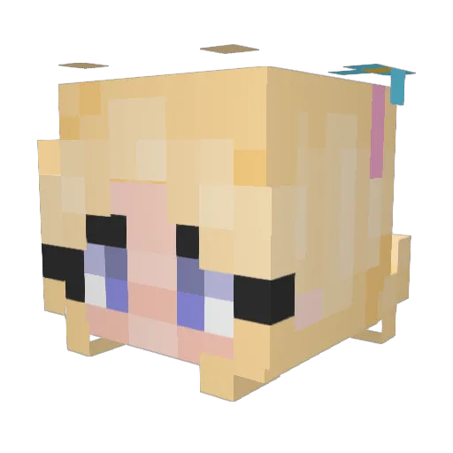 Alcia0112 Minecraft avatar head, 3D render