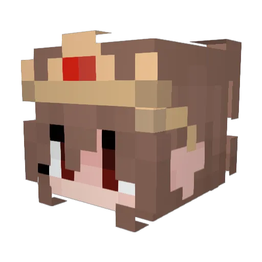 Alciakx Minecraft avatar head, 3D render