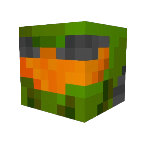 Alcionegg Minecraft avatar head, 3D render