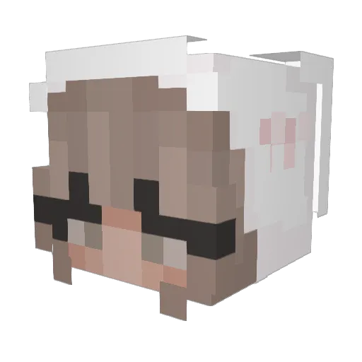 Alciq Minecraft avatar head, 3D render