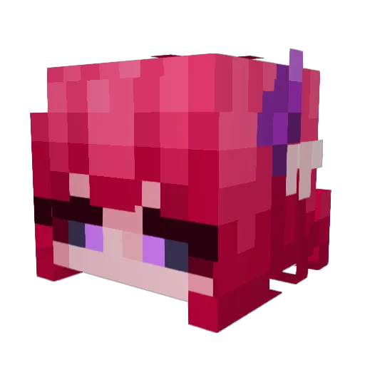 AlcoHollyUwU Minecraft avatar head, 3D render