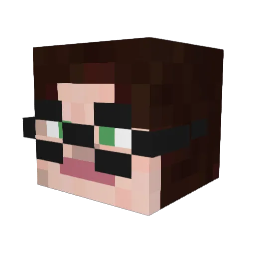 Alconvan Minecraft avatar head, 3D render