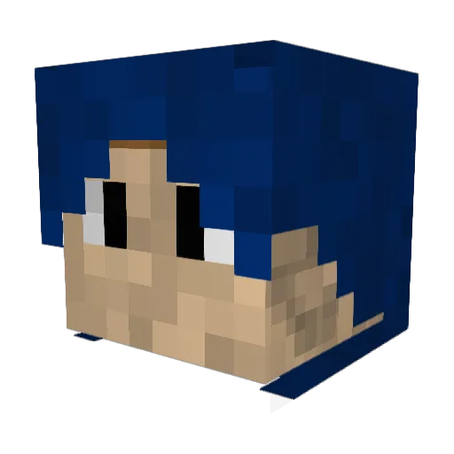 AlcorMagnus Minecraft avatar head, 3D render