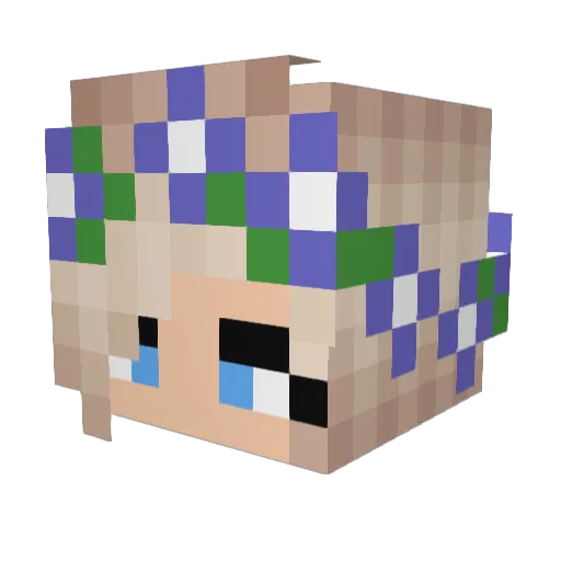 Alcove_Love Minecraft avatar head, 3D render