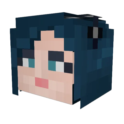 Alcrenie Minecraft avatar head, 3D render