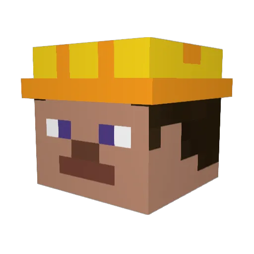 Aldanaar Minecraft avatar head, 3D render