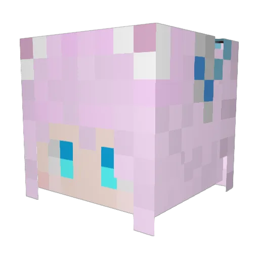 AldarisX Minecraft avatar head, 3D render