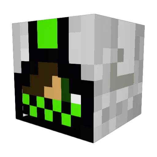 Aldebarande Minecraft avatar head, 3D render