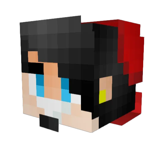 Aldenzeel Minecraft avatar head, 3D render