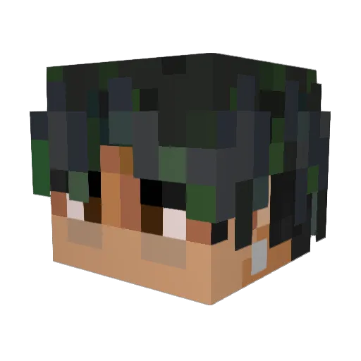 Aldepoy Minecraft avatar head, 3D render