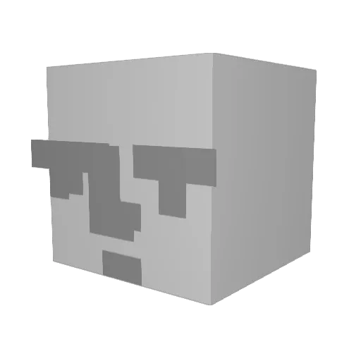 AlderO_O Minecraft avatar head, 3D render