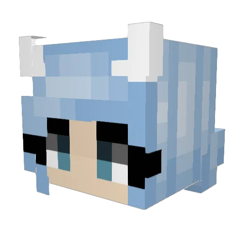 Aldera21 Minecraft avatar head, 3D render