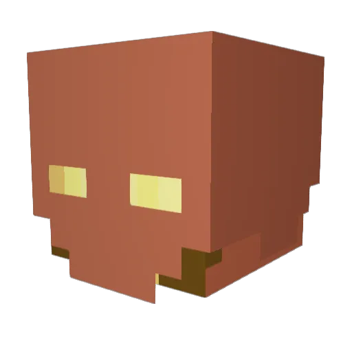 Alderath Minecraft avatar head, 3D render