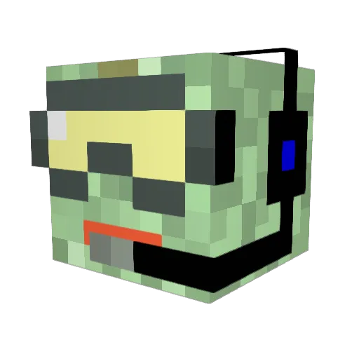 Alderi0n Minecraft avatar head, 3D render