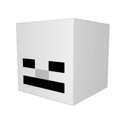 Aldever Minecraft avatar head, 3D render