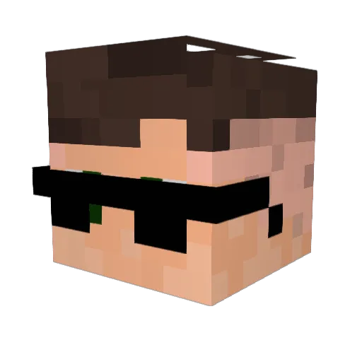 AldiPingu Minecraft avatar head, 3D render