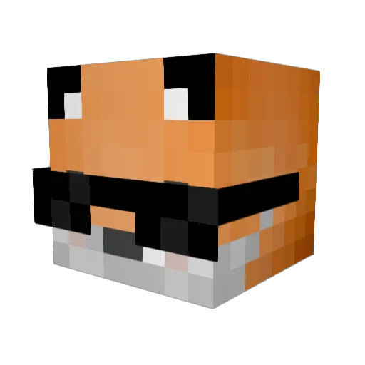 Aldia Minecraft avatar head, 3D render