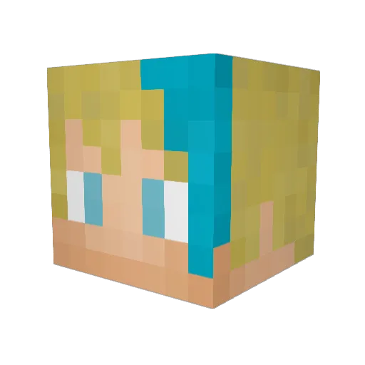 Aldionn Minecraft avatar head, 3D render