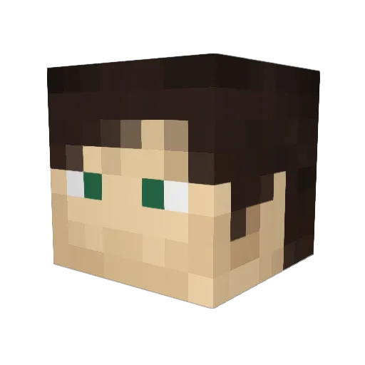 Aldios_ Minecraft avatar head, 3D render