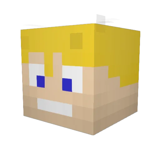 Aldiss5 Minecraft avatar head, 3D render