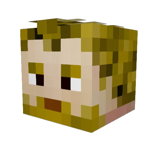 AldoLegit Minecraft avatar head, 3D render