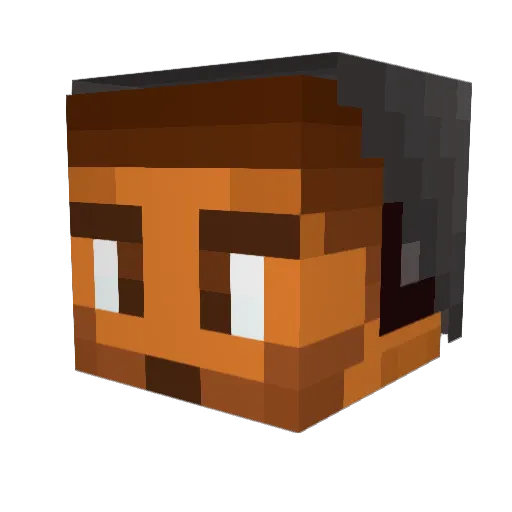 AldoRowk Minecraft avatar head, 3D render