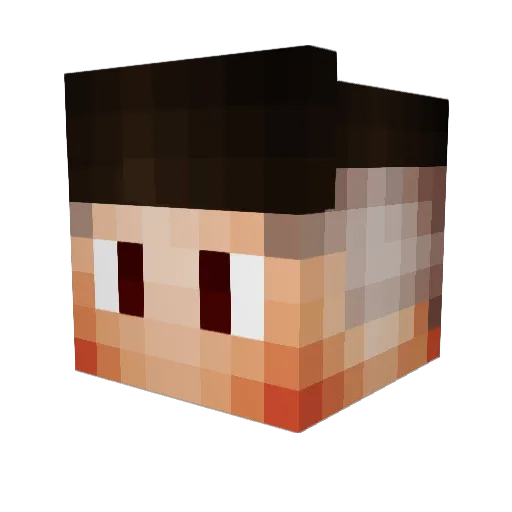 AldoTrek Minecraft avatar head, 3D render