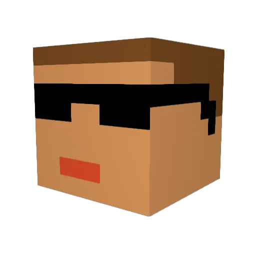 Aldo_Skurrt Minecraft avatar head, 3D render