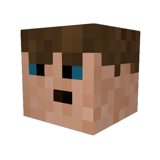 Aldomiro Minecraft avatar head, 3D render