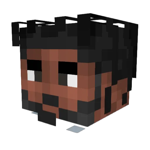 AldonHitleir Minecraft avatar head, 3D render