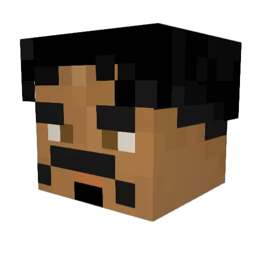 AldonnY Minecraft avatar head, 3D render
