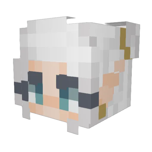 Aldonya Minecraft avatar head, 3D render