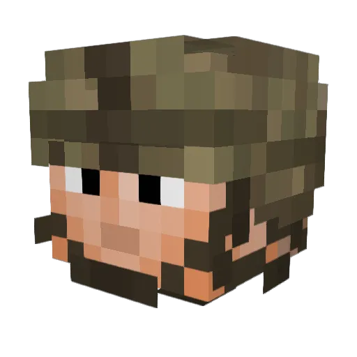 Aldopro17 Minecraft avatar head, 3D render