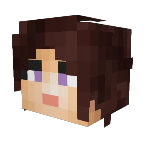 Aldorren Minecraft avatar head, 3D render