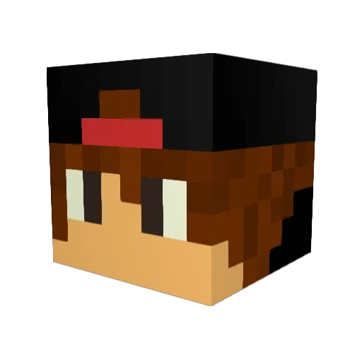 Aldq Minecraft avatar head, 3D render