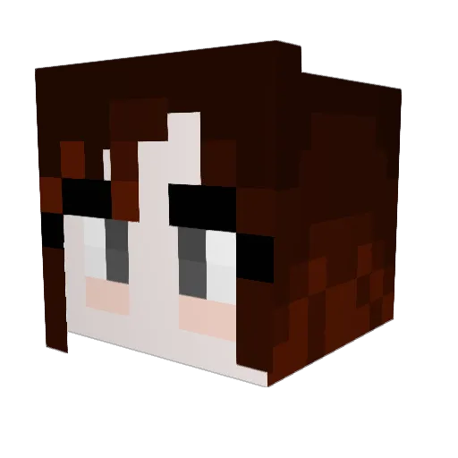 Aldraa Minecraft avatar head, 3D render