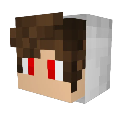 Aldrichooo111YT Minecraft avatar head, 3D render