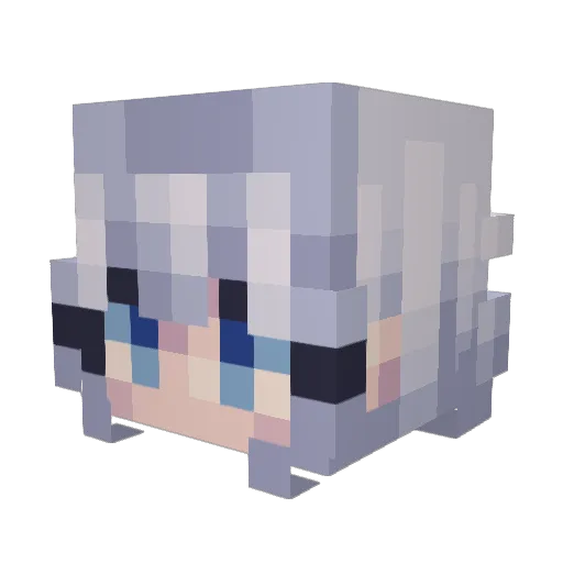 Aldrislost Minecraft avatar head, 3D render