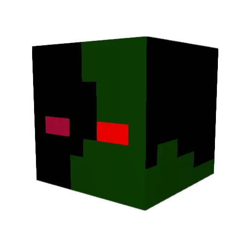 Aldude02 Minecraft avatar head, 3D render