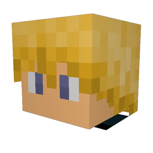 AlduinDrake Minecraft avatar head, 3D render