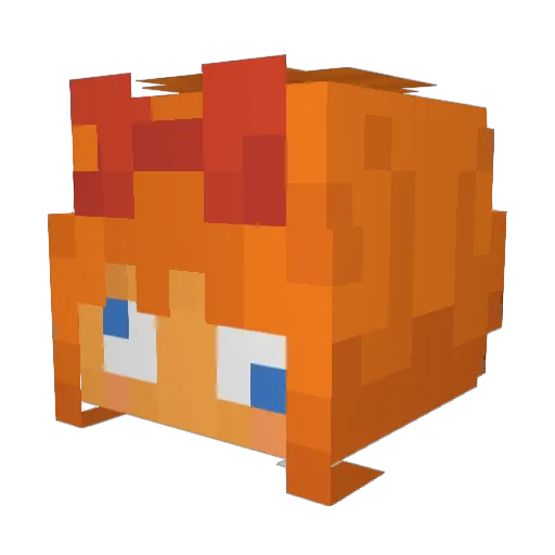 Aldukelis Minecraft avatar head, 3D render