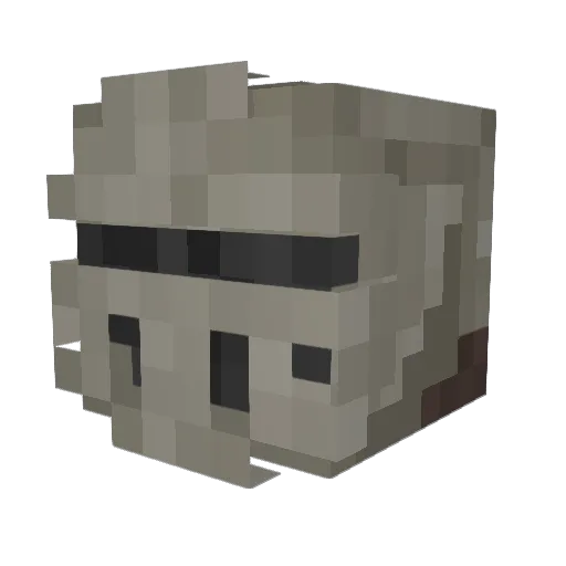Aldunax Minecraft avatar head, 3D render