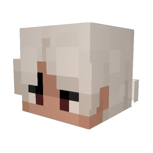 Aldw Minecraft avatar head, 3D render
