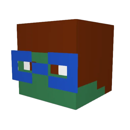 AleA15 Minecraft avatar head, 3D render