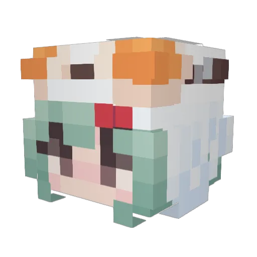 AleBuche Minecraft avatar head, 3D render