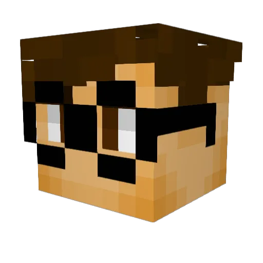 AleBura09 Minecraft avatar head, 3D render